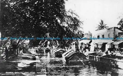 R057471 Padda-Boote auf dem Negombo-Kanal. Ceylon. Platte. B. Hopkins