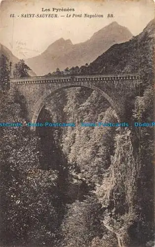 R058572 Les Pyrenees. Saint Sauveur. Le Pont Napoleon. BR. Blockfreres