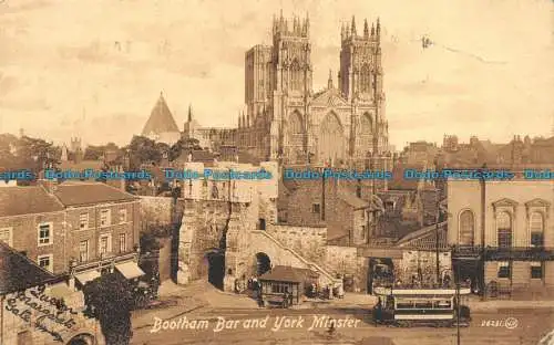 R059469 Bootham Bar und York Minster. Valentines Serie