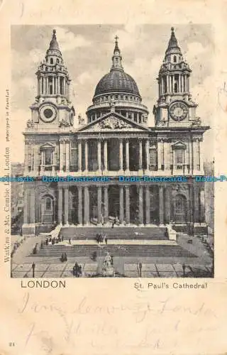 R059538 London. St. Pauls Cathedral. Watkins und Mc. Combie. 1903