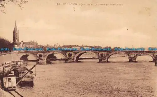 R058945 Toulouse. Quai de la Daurade et Pont Neuf. Labouche Fr