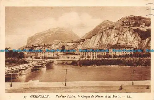 R058965 Grenoble. Vue sur lIsere. Le Casque de Neron et les Forts. LL. Levy Et N