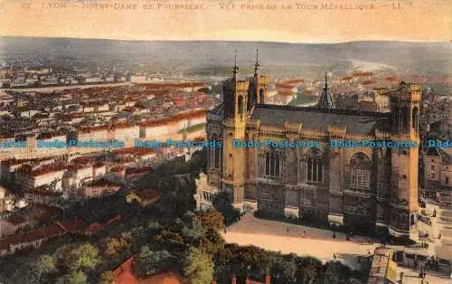 R058981 Lyon. Notre Dame de Fourviere. Vue Prise de la Tour Metallique. LL. Abgabe