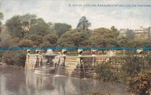 R059201 London. Kensington Gardens. Die Brunnen. Serie Celesque. Photochrom