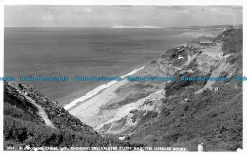 R059904 Blackgang Chine. I. W. zeigt Süßwasserklippen und die Nadelsteine.