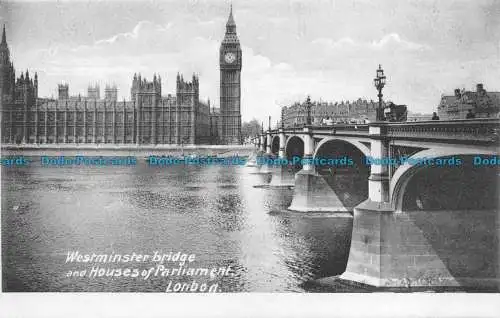 R059940 Westminster Bridge und House of Parliament. London