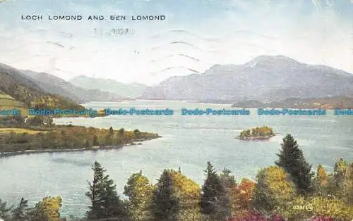 R067320 Loch Lomond und Ben Lomond. Valentinstag. Valesque. 1931