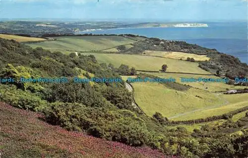 R066877 Shanklin und Sandown Bay von Shanklin Downs. Jarrold. Nahe. 1971