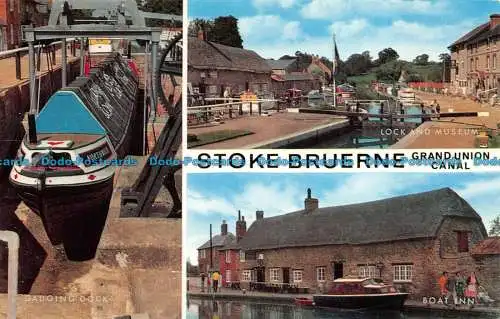 R068229 Stoke Bruerne. Grand Union Canal. Mehrfachansicht. Lachs