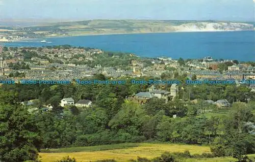 R068801 Shanklin und Sandown Bay aus den Downs. Jarrod. RP. Nahe