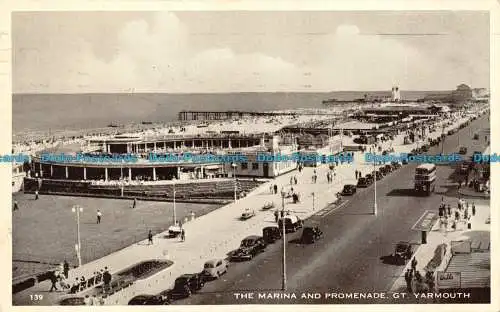 R068843 Der Yachthafen und die Promenade. Gt. Yarmouth. Nr 139. 1954