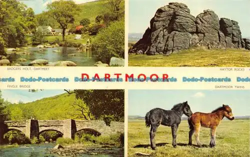 R070249 Dartmoor. Mehrfachansicht. Jarrold. Farbe Cotman. 1972