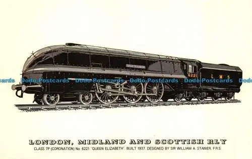 R070282 London. Midland und Scottish Rly. Class 7P No 6221 Queen Elizabeth