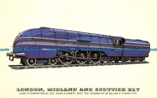 R070284 London. Midland und Scottish Rly. Class 7P No 6221 Queen Elizabeth