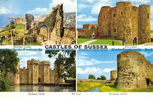 R070446 Castles of Sussex. Mehrfachansicht. Charles Skilton. 1972