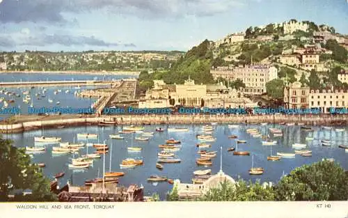 R070929 Waldon Hill and Sea Front. Torquay. Jarrold. RP