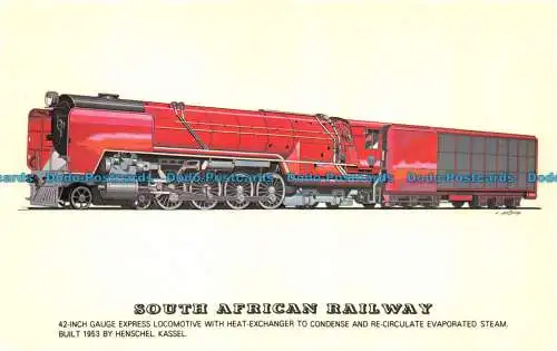 R070518 South African Railway. 42 Zoll Spurweite Schnellzuglokomotive mit Wärmetauscher