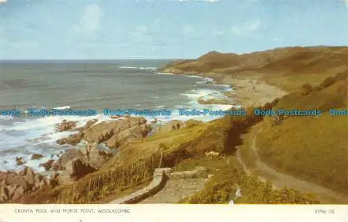 R069837 Crunta Pool und Morte Point. Woolacombe. Jarrold. RP. 1962