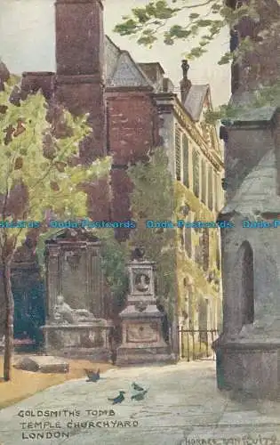 R070749 Goldschmiedegrab. Tempelkirchenhof. London. Der Künstler. 1905