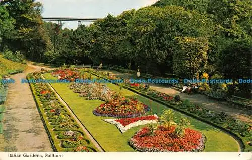 R071610 Italienische Gärten. Saltburn. Bamforth. Farbe glänzend. 1971