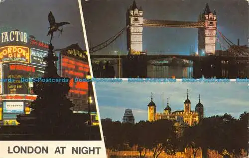 R071805 London bei Nacht. Mehrfachansicht. 1974