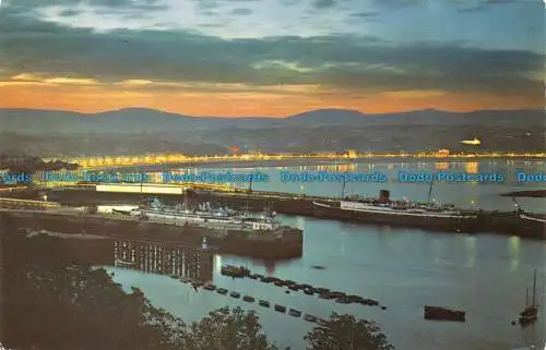 R071960 Douglas Bay bei Nacht. Jarrold. Cotman Farbe