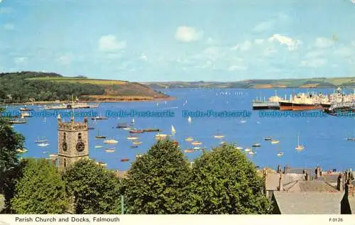 R082124 Pfarrkirche und Docks. Falmouth. Dennis. 1973