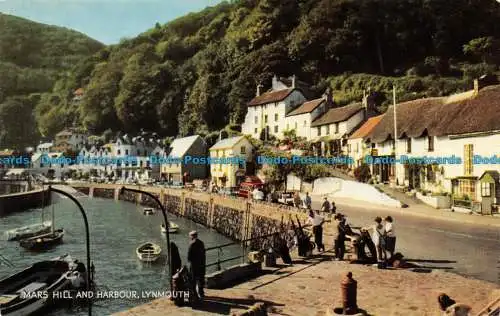 R082146 Mars Hill and Harbour. Lynmouth. Lachs