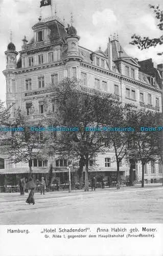 R081490 Hamburg. Hotel Schadendorf. Anna Habich geb. Moser. Gr. Allee. Anstalt R