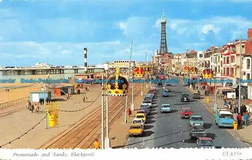 R083225 Promenade und Sand. Blackpool. Bamforth