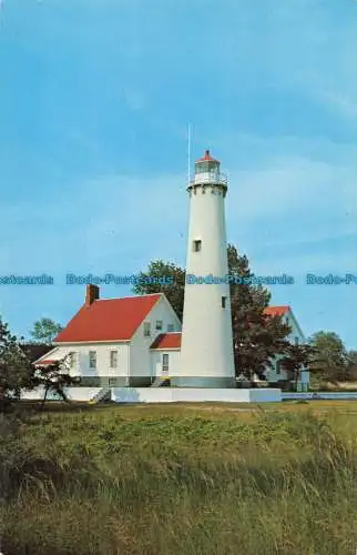 R083759 Tawas Point Leuchtturm. Tawas Bay. Near East Tawas. Michigan. Die L.L.