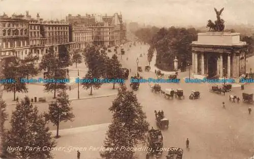 R083775 Hyde Park Corner. Green Park und Piccadilly. London. Pelham. 1922