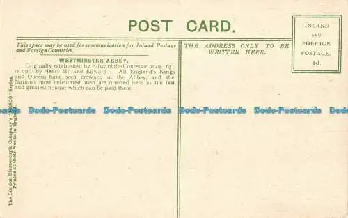 R091008 London. Westminster Abbey. Westfront. The London Stereoscopic Companys