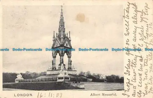 R092075 London. Albert Memorial. 1903