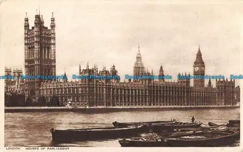 R092080 London. Houses of Parliament. Photochrom