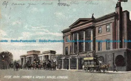 R092103 Hyde Park Corner und Apsley House. London. 1907