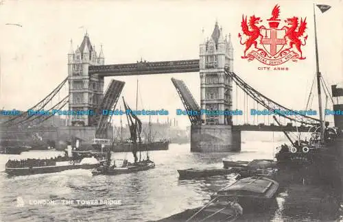 R092124 London. Die Tower Bridge. stecken. 1911