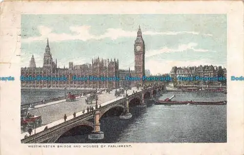 R092126 Westminster Bridge und Houses of Parliament. London. 1906