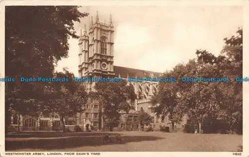 R091275 Westminster Abbey. London von Deans Yard. Walter Scott