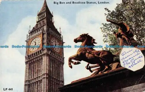 R091370 Big Ben und Boadicea Statue. London. Lansdowne Verlag