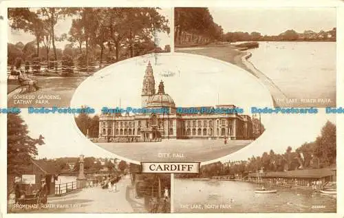 R092381 Cardiff. Mehrfachansicht. Valentinstag. Fototyp. 1952