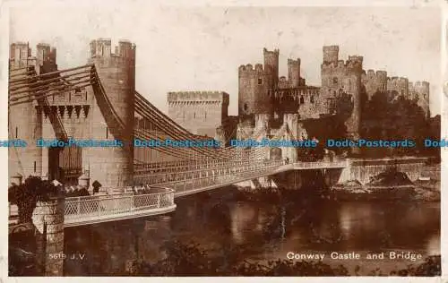 R092415 Conway Castle and Bridge. Valentinstag. Nr 5619. RP