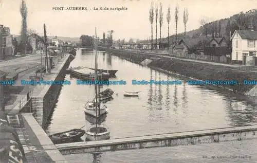 R093923 Pont Audemer. la Risle Navigable