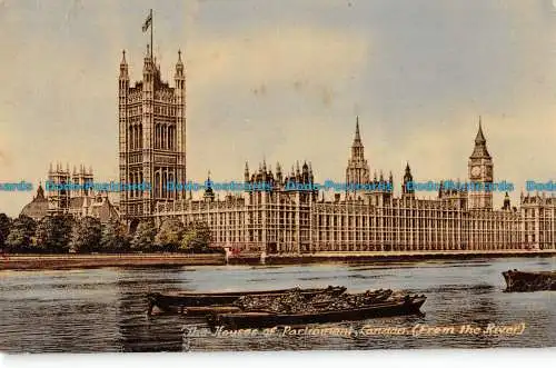 R094497 The Houses of Parliament. London. vom Fluss. M. und L. National