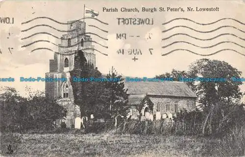 R094515 Pfarrkirche. Burgh St. Peters Nr. Lowestoft. stecken. 1914