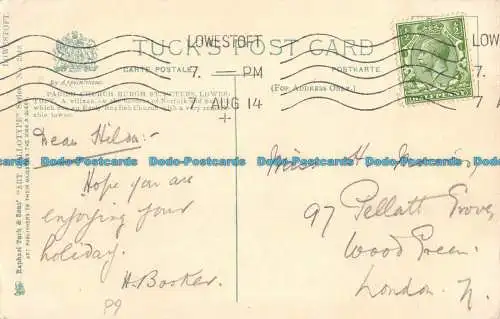 R094515 Pfarrkirche. Burgh St. Peters Nr. Lowestoft. stecken. 1914