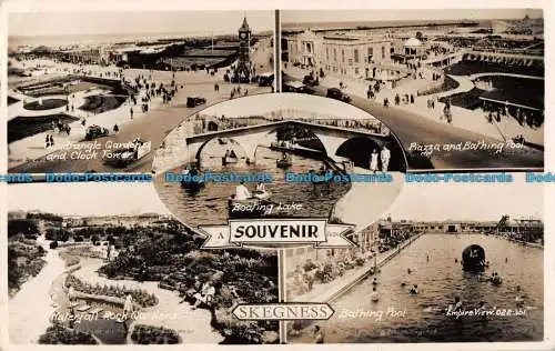 R094748 Ein Souvenir aus Skegness. Mehrfachansicht. Jamson. RP. 1953