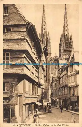 R093592 Quimper. Vieilles Maisons de la Rue Kereon. Villard. Nr 16