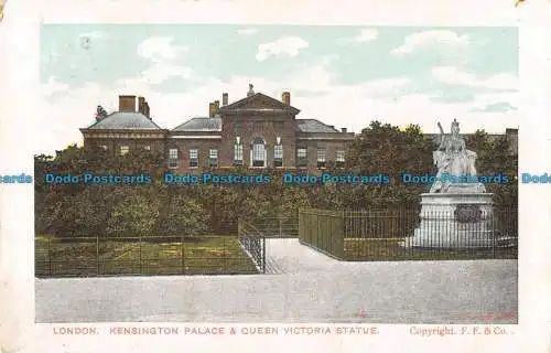 R094424 London. Kensington Palast und Queen Victoria Statue. 1906