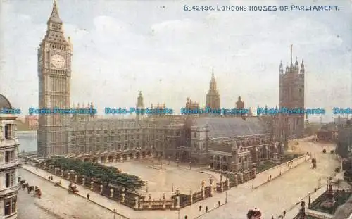 R095354 London. Houses of Parliament. Photochrom. Celesque